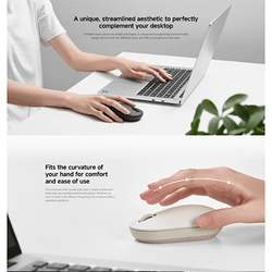Xiaomi Wireless Mouse Lite 2 demonstrating ergonomic design and seamless navigation for enhanced user comfort.