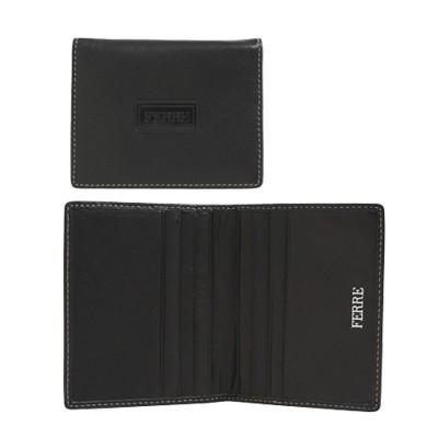 Ferre Leather Card Holder wtih Beige Stitching Corporate Gifts Singapore
