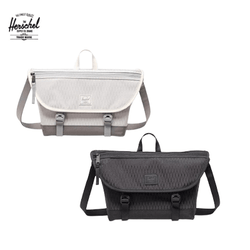 Herschel Cove Small Messenger Bag in grey and black, perfect for corporate gifts and everyday use.