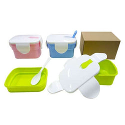 2-Tier Rectangular Lunch Box with spoon Corporate Gifts Singapore