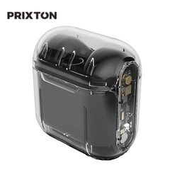 Prixton TWS162 earbuds charging case showcasing advanced design and technology.