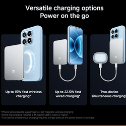 Xiaomi UltraSlim Magnetic Power Bank 5000mAh 15W with CCC versatile charging options image
