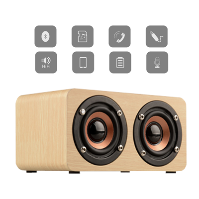 Bluetooth Wooden Speaker with Built-in Battery Corporate Gifts Singapore