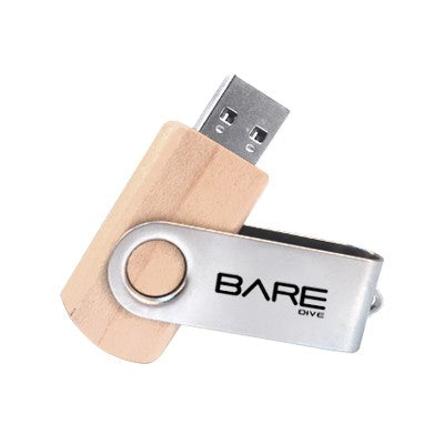 Metal Swivel Wooden USB Flash Drive Corporate Gifts Singapore