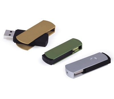 Aluminium and Rubber Coated Swivel USB Flash Drive Corporate Gifts Singapore