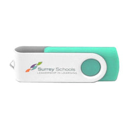 White Metal Coated Swivel USB Flash Drive Corporate Gifts Singapore