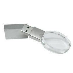 Oval 3D Crystal LED USB Flash Drive Corporate Gifts Singapore