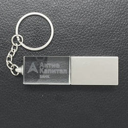 LED Crystal USB Drive with Key Chain Corporate Gifts Singapore