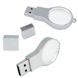 Magnifier Shape Crystal USB Memory Drive with LED Light Corporate Gifts Singapore