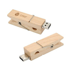 Wooden Clip USB Flash Drive Corporate Gifts Singapore