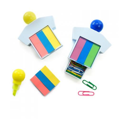 Highlighter With Post It Pad And Paper Clips Corporate Gifts Singapore