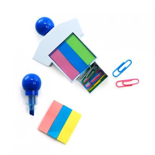 Highlighter With Post It Pad And Paper Clips Corporate Gifts Singapore