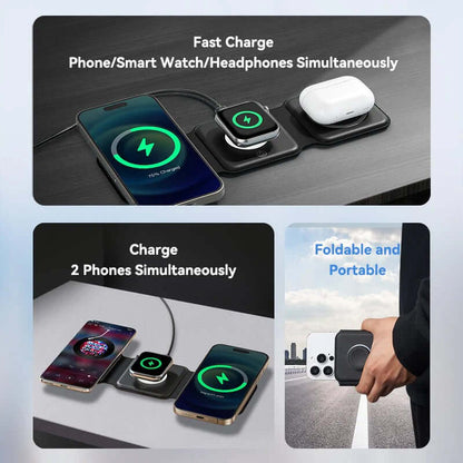 Vention 3-in-1 Wireless Charging Pad with MagSafe and LED Night Light Corporate Gifts Singapore