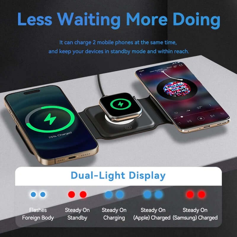 Vention 3-in-1 Wireless Charging Pad with MagSafe and LED Night Light Corporate Gifts Singapore