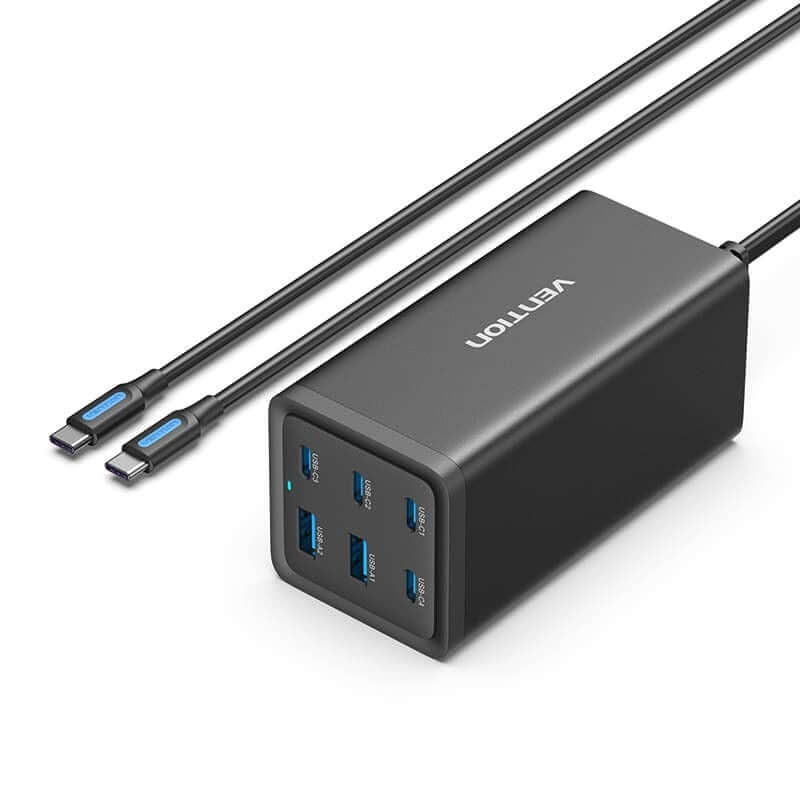 Vention 6-Port USB Desktop GaN Charger Corporate Gifts Singapore
