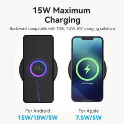 Vention Wireless Charger 15W Black Mirrored Surface Type Corporate Gifts Singapore