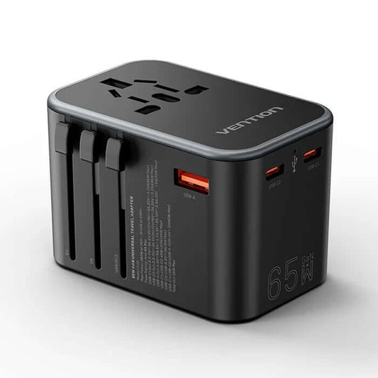 Vention 3-Port GaN USB A/C Universal Travel Adapter Corporate Gifts Singapore