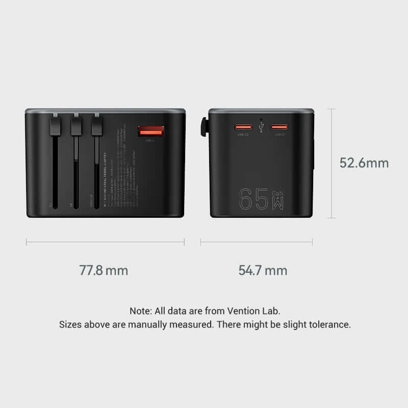 Vention 3-Port GaN USB A/C Universal Travel Adapter Corporate Gifts Singapore
