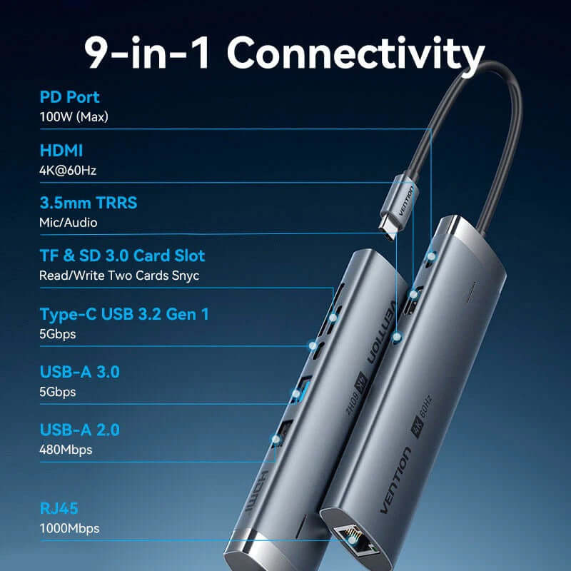 Vention 9-in-1 USB-C Docking Station Corporate Gifts Singapore