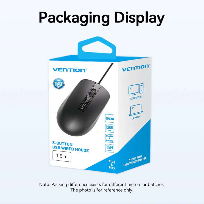 Vention 3-Button USB Wired Mouse Corporate Gifts Singapore