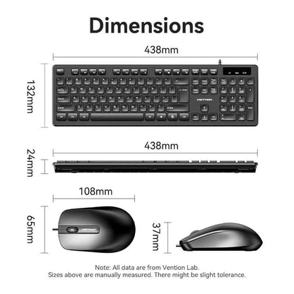 Vention Wired Keyboard and Mouse Set Corporate Gifts Singapore
