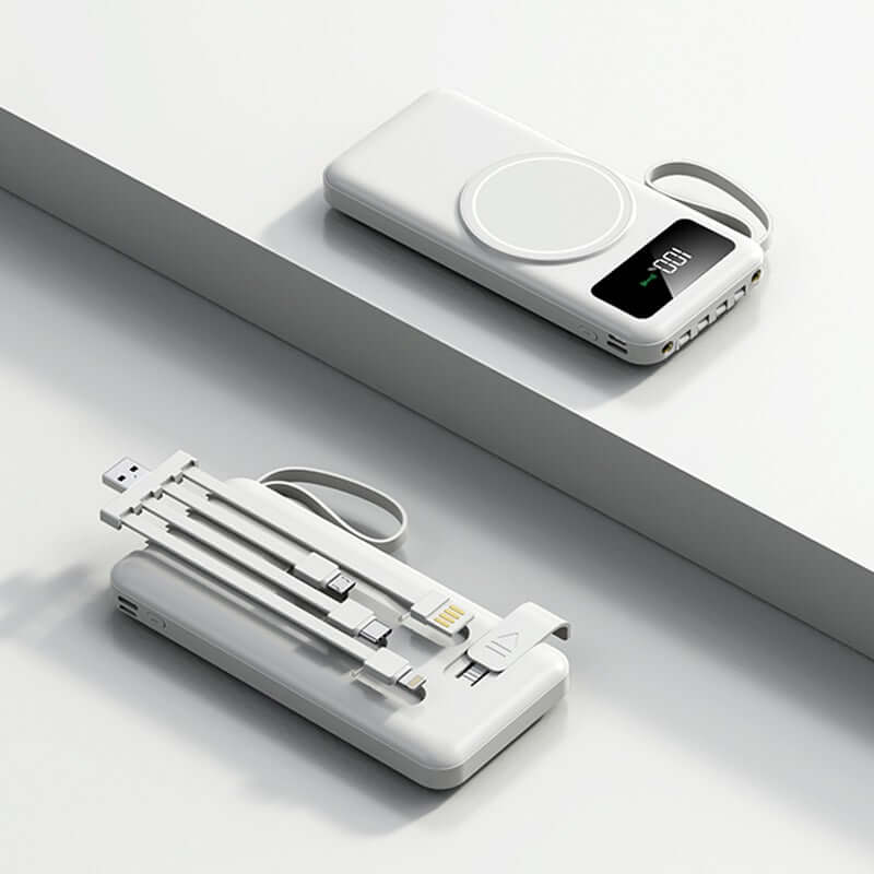 Wireless Powerbank with Detachable Cable and built in Phone Stand Corporate Gifts Singapore
