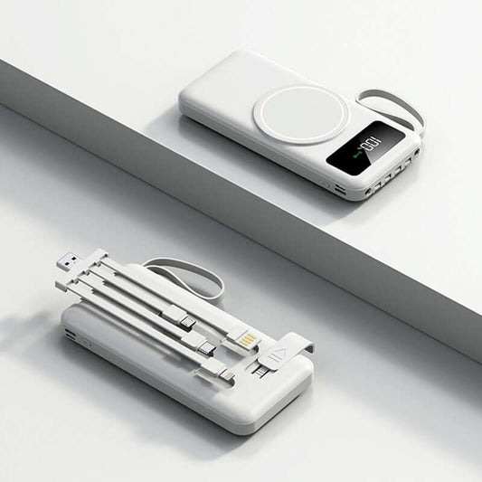 Wireless Powerbank with Detachable Cable and built in Phone Stand Corporate Gifts Singapore