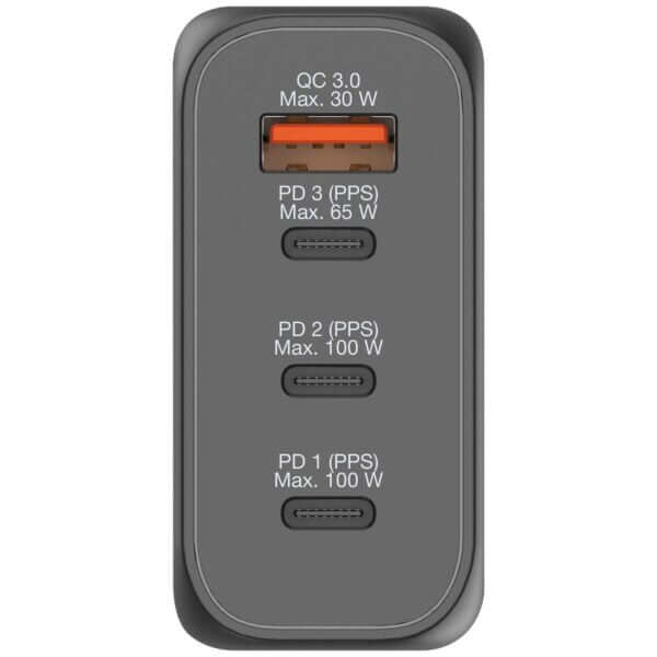 Verbatim 4 Port 100W PD 3.0 & QC 3.0 GaN Travel Charger Corporate Gifts Singapore