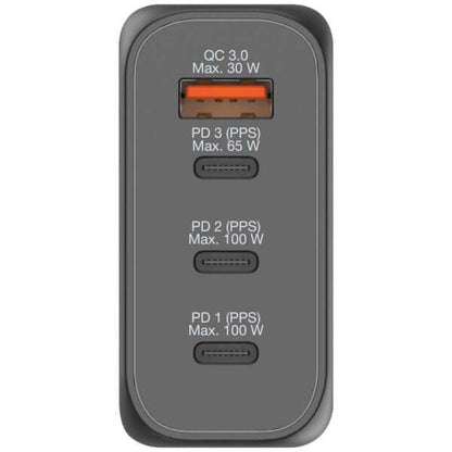 Verbatim 4 Port 100W PD 3.0 & QC 3.0 GaN Travel Charger Corporate Gifts Singapore