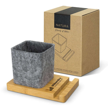 NATURA Bamboo Phone Stand Desk Caddy Corporate Gifts Singapore