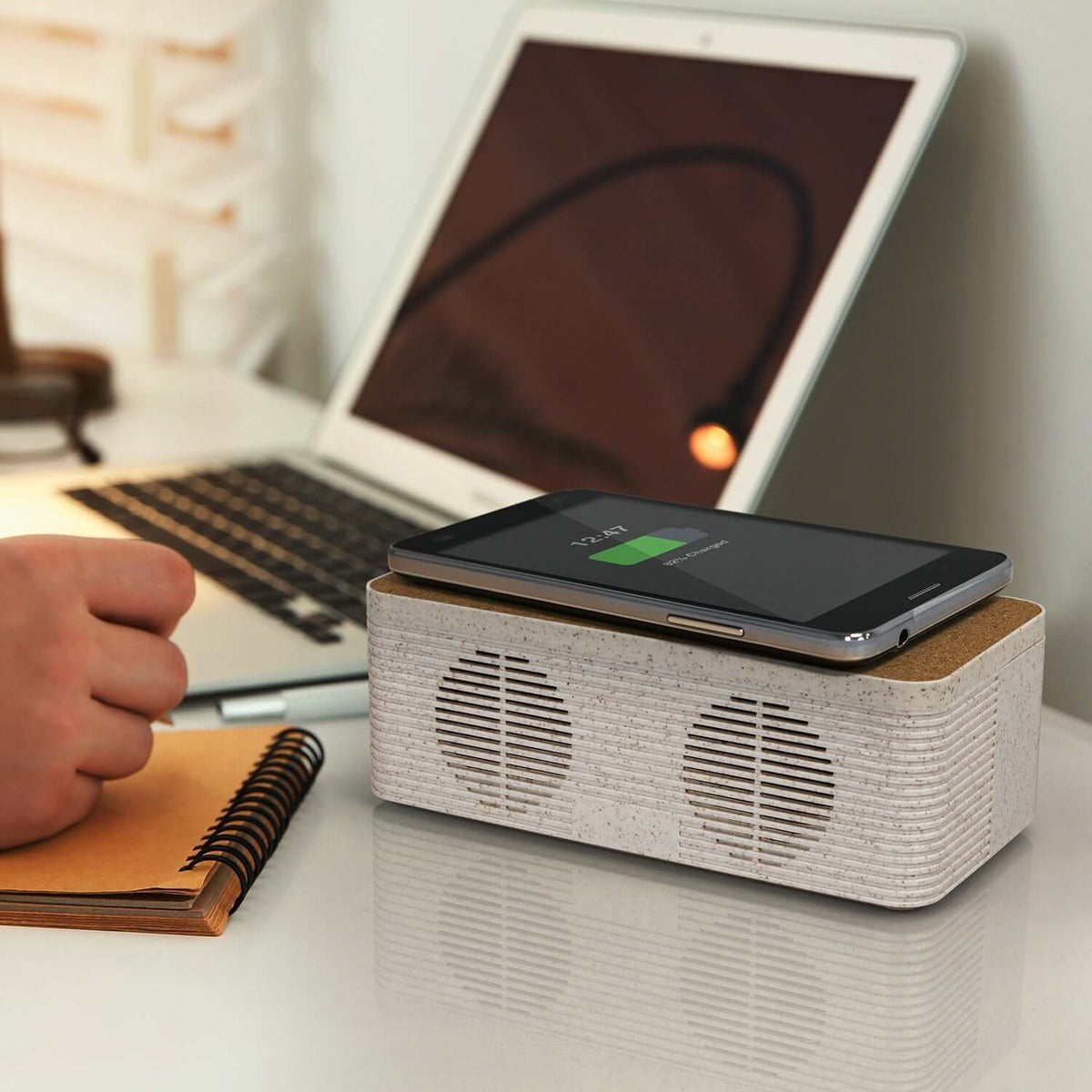 NATURA Oaken Speaker Wireless Charger Corporate Gifts Singapore