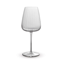 Luigi Bormioli Optica Chardonnay Glass showcasing elegant design, perfect for corporate gift in Singapore.