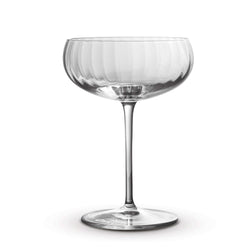 Luigi Bormioli Optica Cocktail Glass with ribbed design, lead-free crystal, 300ml, perfect for corporate gift Singapore.