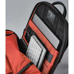 ALPAKA Elements Backpack Pro interior with laptop sleeve and compartments for tech accessories.