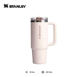 STANLEY The 30oz Quencher ProTour Flip Straw Tumbler (0.88L) in soft pink with a sleek design and durable handle.