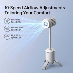 JisuLife Outdoor Fan Ultra1 features 10-speed airflow adjustments for customizable comfort.