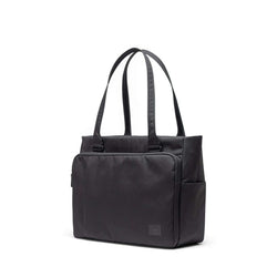 Herschel Kaslo Tote Tech Bag in black, perfect for corporate gifts and modern travelers.