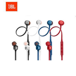 JBL Tune 310C Wired Earpiece in different colors including black, white, red, and blue for high-quality sound.