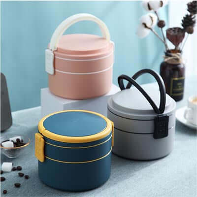BPA-Free Double Layer Lunch Box with Spoon Corporate Gifts Singapore