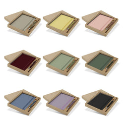 Omega Fashion Notebook and Pen Gift Set in assorted colors with retractable ballpoint pen.