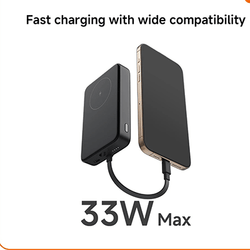 Xiaomi 33W Magnetic Power Bank 10000mAh (Integrated Cable) with fast charging feature and wide compatibility.