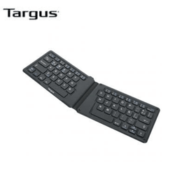 Targus Antimicrobial Ergonomic Foldable Keyboard in a split design, ideal for mobile professionals.