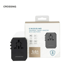 Crossing World Travel Adaptor with 4 X USB and 1 X USB-C Corporate Gifts Singapore