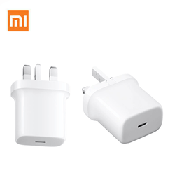 Xiaomi 20W Fast Charging Power Adapter (Type-C) in white with Type-C port and compact design.