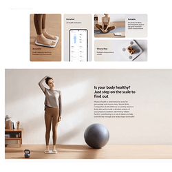 Xiaomi Body Composition Scale S400 used for health monitoring in a modern home setting.