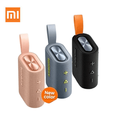 Xiaomi Sound Pocket Bluetooth Speaker 5W in Pink, Blue Gray, and Black, lightweight and compact design for music lovers.