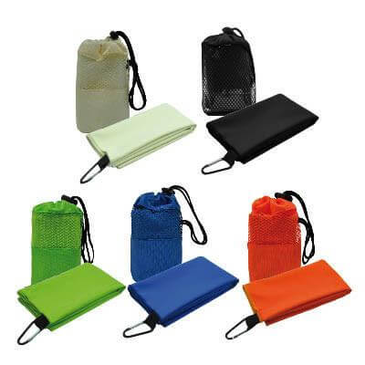 Suede Sports Towel with Carabiner Corporate Gifts Singapore