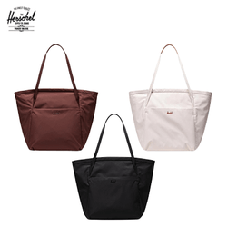 Herschel Joana Foldable Tote Bag in brown, white, and black, perfect for corporate gifts and eco-friendly use.