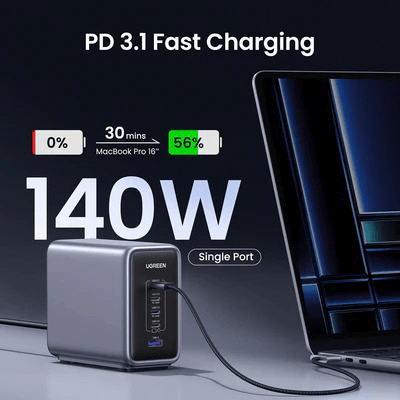 UGREEN Nexode 300W USB C GaN Charger-5 Ports Desktop Charger Corporate Gifts Singapore