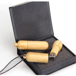 Wooden Cylinder USB Flash Drive Corporate Gifts Singapore